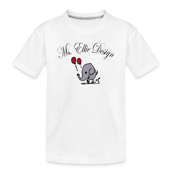 Elefantendame mit Luftballons - Kinder Premium Bio T-Shirt - Weiß - Vorne