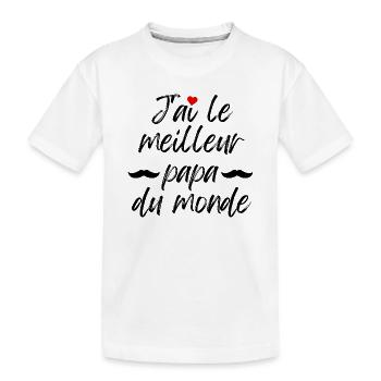 Ich habe den besten Vater der Welt - Kinder Premium Bio T-Shirt - Weiß - Vorne