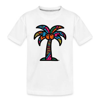 Palmier - T-shirt bio Premium Enfant - blanc - Devant