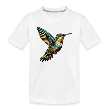 Hummingbird - Kids' Premium Organic T-Shirt - white - Front