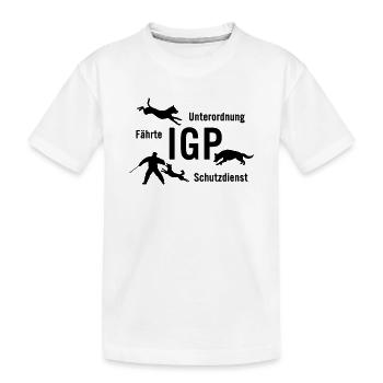 IGP Hundesport - schwarz - Kinder Premium Bio T-Shirt - Weiß - Vorne