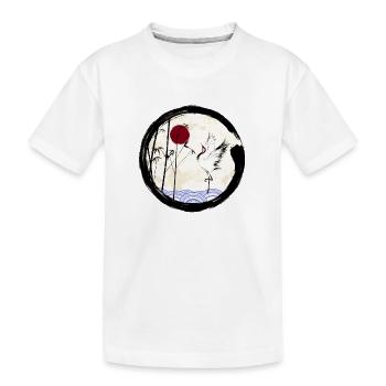 Grue japonaise - T-shirt bio Premium Enfant - blanc - Devant