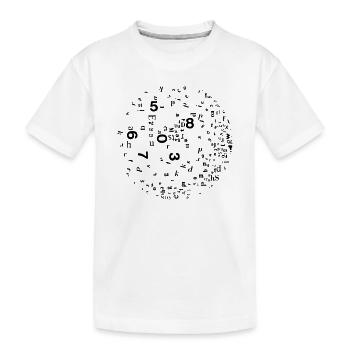 Chiffres et lettres - T-shirt bio Premium Enfant - blanc - Devant