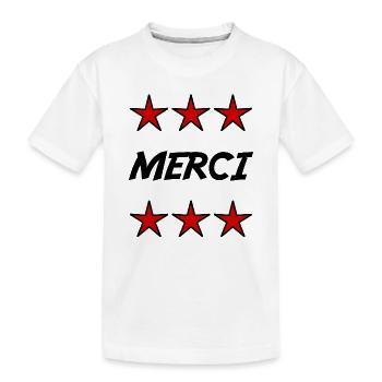 MAÎTRESSE. MAITRE. MERCI. MERCI MAÎTRESSE - T-shirt bio Premium Enfant - blanc - Devant
