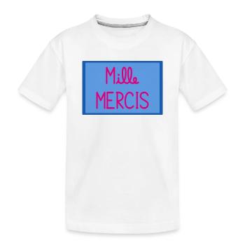 MAÎTRESSE. MAITRE. MERCI. MERCI MAÎTRESSE - T-shirt bio Premium Enfant - blanc - Devant