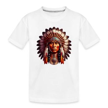 Amérindien Américain - T-shirt bio Premium Enfant - blanc - Devant