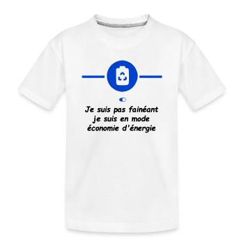 Mode économie d'énergie - T-shirt bio Premium Enfant - blanc - Devant