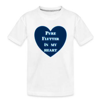 Un pur battement dans mon cœur - T-shirt bio Premium Enfant - blanc - Devant