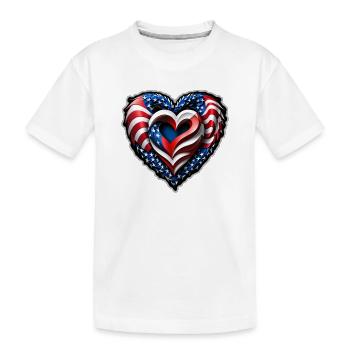 Das Herz - Kinder Premium Bio T-Shirt - Weiß - Vorne