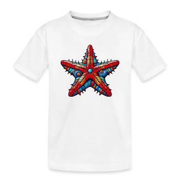 Seestern - Kinder Premium Bio T-Shirt - Weiß - Vorne
