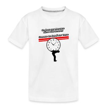 Un lundi sur terre - T-shirt bio Premium Enfant - blanc - Devant