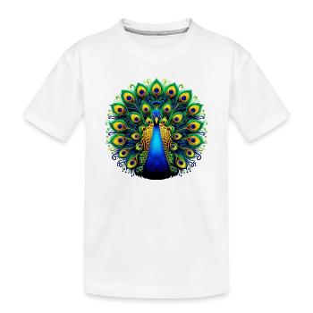 Paon - T-shirt bio Premium Enfant - blanc - Devant