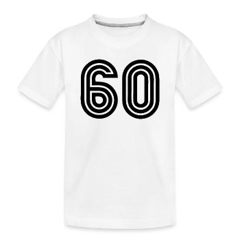 60. 60 ANS. 60e ANNIVERSAIRE. ANNIVERSAIRE 60 ANS. - T-shirt bio Premium Enfant - blanc - Devant