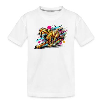 Guépard - T-shirt bio Premium Enfant - blanc - Devant