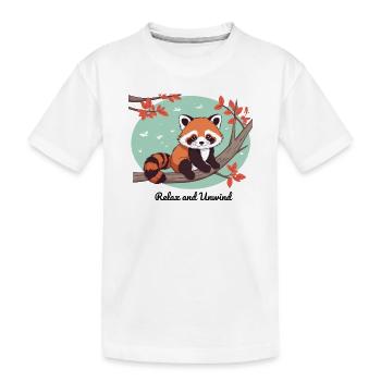 Se détendre et se détendre – Red Panda - T-shirt bio Premium Enfant - blanc - Devant