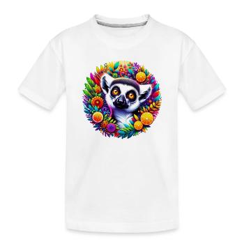 Lemur - Kids' Premium Organic T-Shirt - white - Front