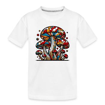 Fungo Funghi Pilze Pilze - Kinder Premium Bio T-Shirt - Weiß - Vorne