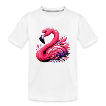 Flamant - T-shirt bio Premium Enfant - blanc - Devant