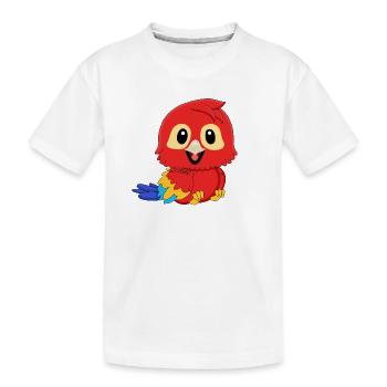 Perroquet Ara rouge - T-shirt bio Premium Enfant - blanc - Devant