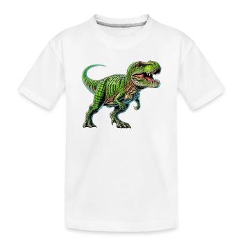 Dinosaur - Kids' Premium Organic T-Shirt - white - Front