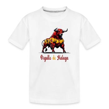Le design du drapeau de la fierté de Malaga - T-shirt bio Premium Enfant - blanc - Devant