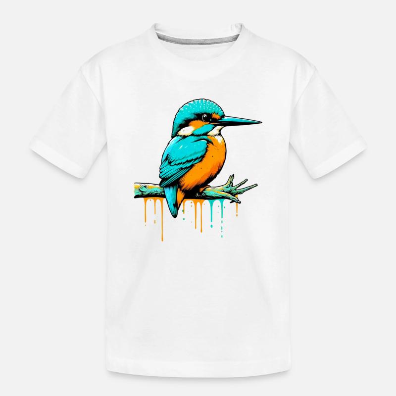 Eisvogel - Kinder Premium Bio T-Shirt - Weiß