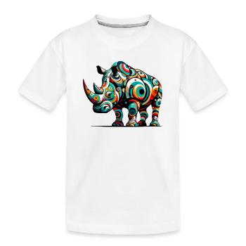 Rhinocéros - T-shirt bio Premium Enfant - blanc - Devant