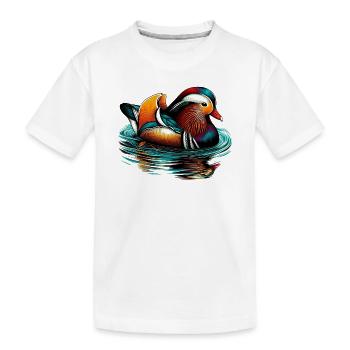 Canard mandarin - T-shirt bio Premium Enfant - blanc - Devant