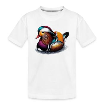 Canard mandarin - T-shirt bio Premium Enfant - blanc - Devant