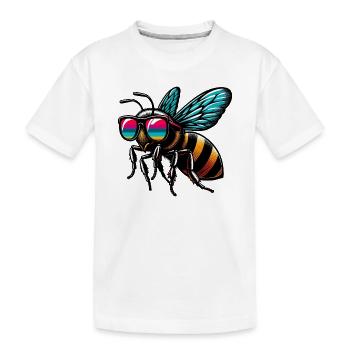 Biene - Kinder Premium Bio T-Shirt - Weiß - Vorne