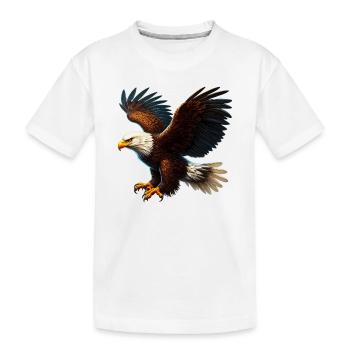Adler - Kinder Premium Bio T-Shirt - Weiß - Vorne