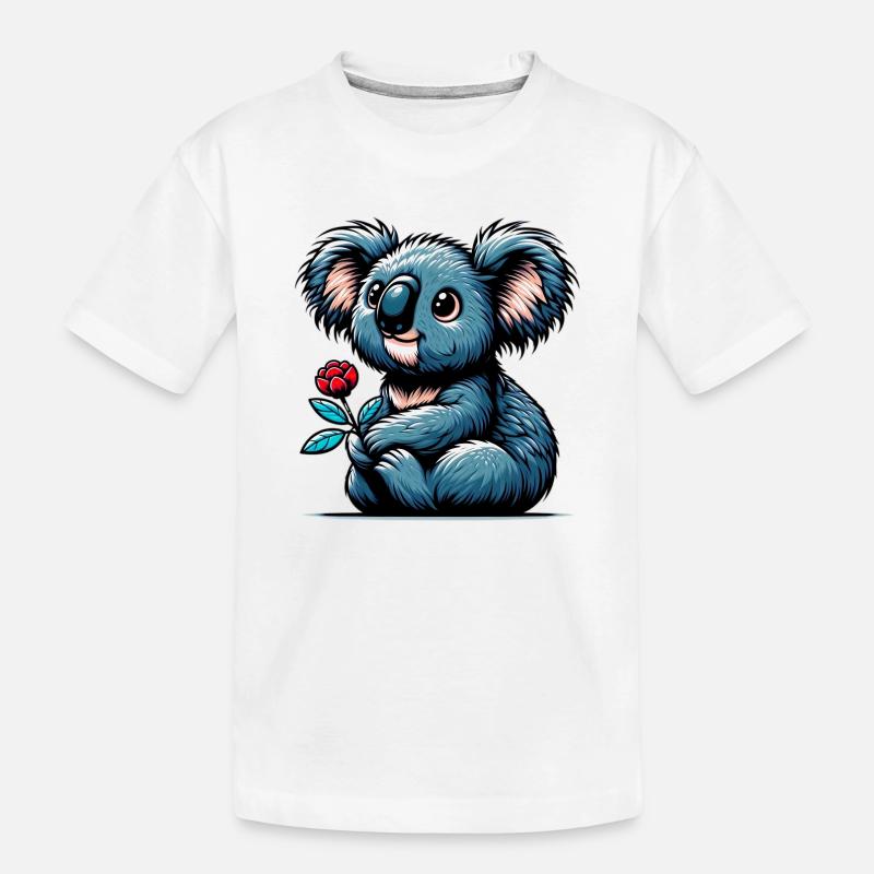 Koala - Kinder Premium Bio T-Shirt - Weiß