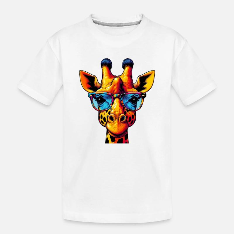 Giraffe - Kinder Premium Bio T-Shirt - Weiß