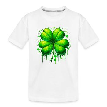 Trèfle à quatre feuilles - T-shirt bio Premium Enfant - blanc - Devant