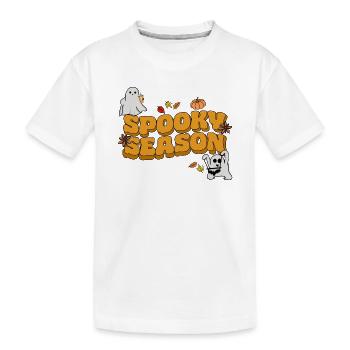 halloween spooky season - Kinder Premium Bio T-Shirt - Weiß - Vorne