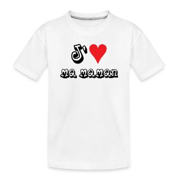J'aime ma maman - T-shirt bio Premium Enfant - blanc - Devant