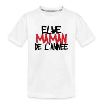 élue Maman de l'année - fête des mères - T-shirt bio Premium Enfant - blanc - Devant
