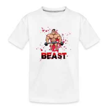 Beast - Kids' Premium Organic T-Shirt - white - Front