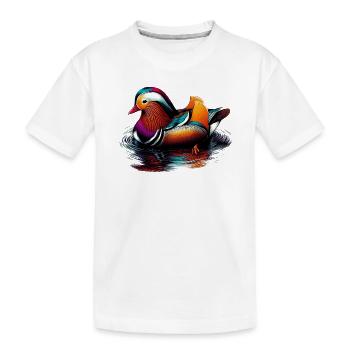 Canard mandarin - T-shirt bio Premium Enfant - blanc - Devant