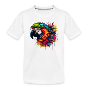 Perroquet - T-shirt bio Premium Enfant - blanc - Devant