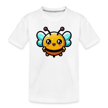 Biene - Kinder Premium Bio T-Shirt - Weiß - Vorne