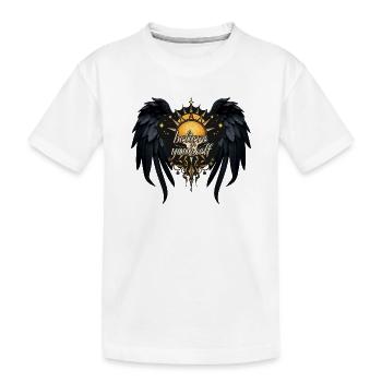 Glaube an dich selbst, ein Brief - Kinder Premium Bio T-Shirt - Weiß - Vorne