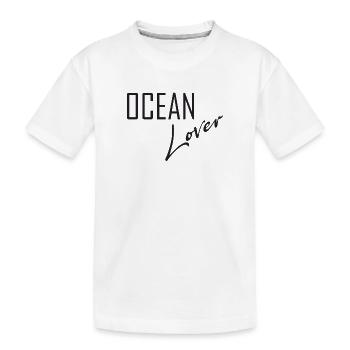 Ocean Lover - Kinder Premium Bio T-Shirt - Weiß - Vorne