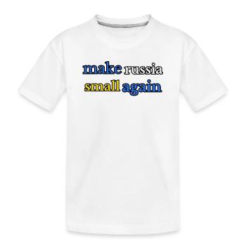 Make russia small again, blue yellow - Kids' Premium Organic T-Shirt - white - Front