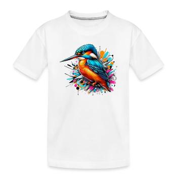 Kingfisher - Kids' Premium Organic T-Shirt - white - Front