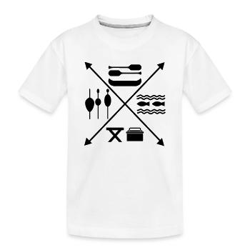 Angeln - Kinder Premium Bio T-Shirt - Weiß - Vorne
