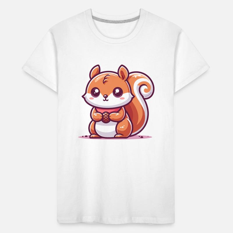 Eichhörnchen mit einem Samen Kinder Premium Bio T-Shirt