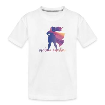 Lipedema Superhero - Kinder Premium Bio T-Shirt - Weiß - Vorne