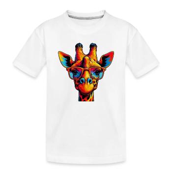 Giraffe - Kinder Premium Bio T-Shirt - Weiß - Vorne