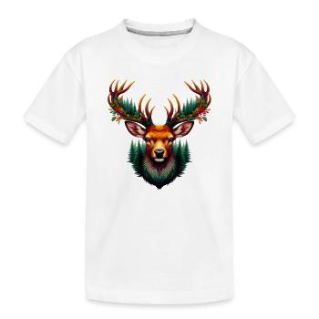 Cerf - T-shirt bio Premium Enfant - blanc - Devant
